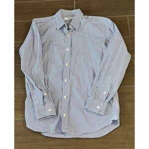 Peter Manning Men's New York Shirt Size 4 Button Down Long Sleeve Blue Preppy